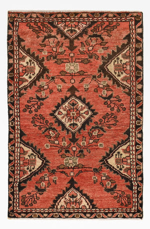 Alfombra persa - Nómada - 95 x 62 cm - rojo