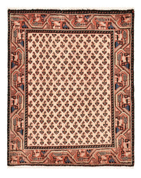 Alfombra persa - Nómada - 72 x 60 cm - rosa
