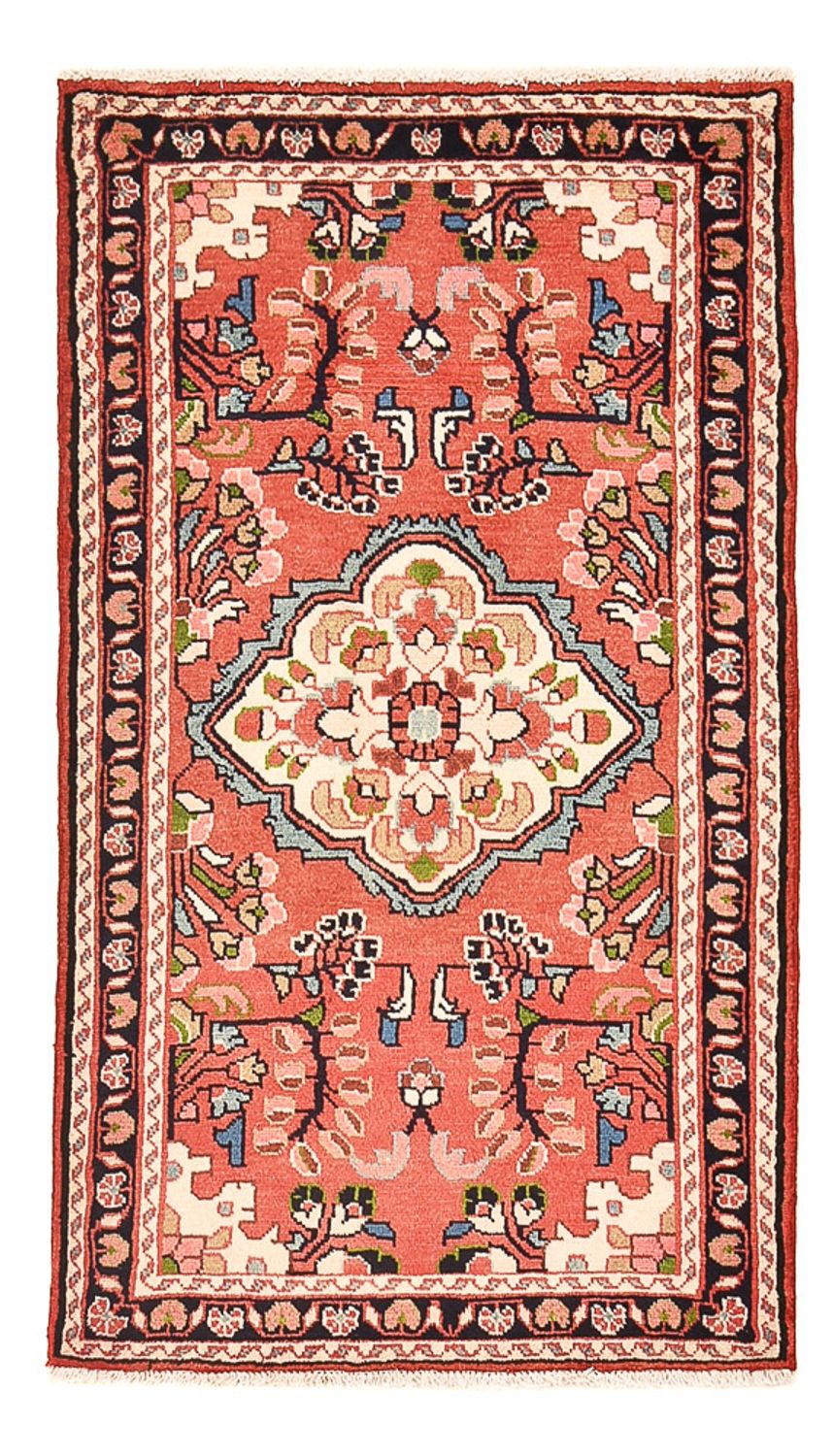 Alfombra persa - Nómada - 131 x 76 cm - rojo claro