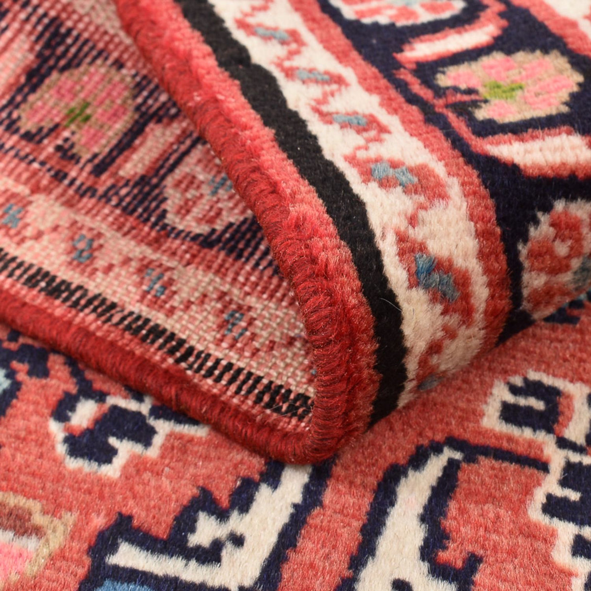 Alfombra persa - Nómada - 131 x 76 cm - rojo claro