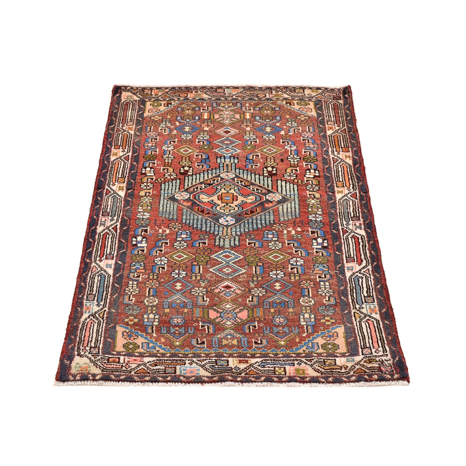 Alfombra persa - Nómada - 110 x 74 cm - multicolor