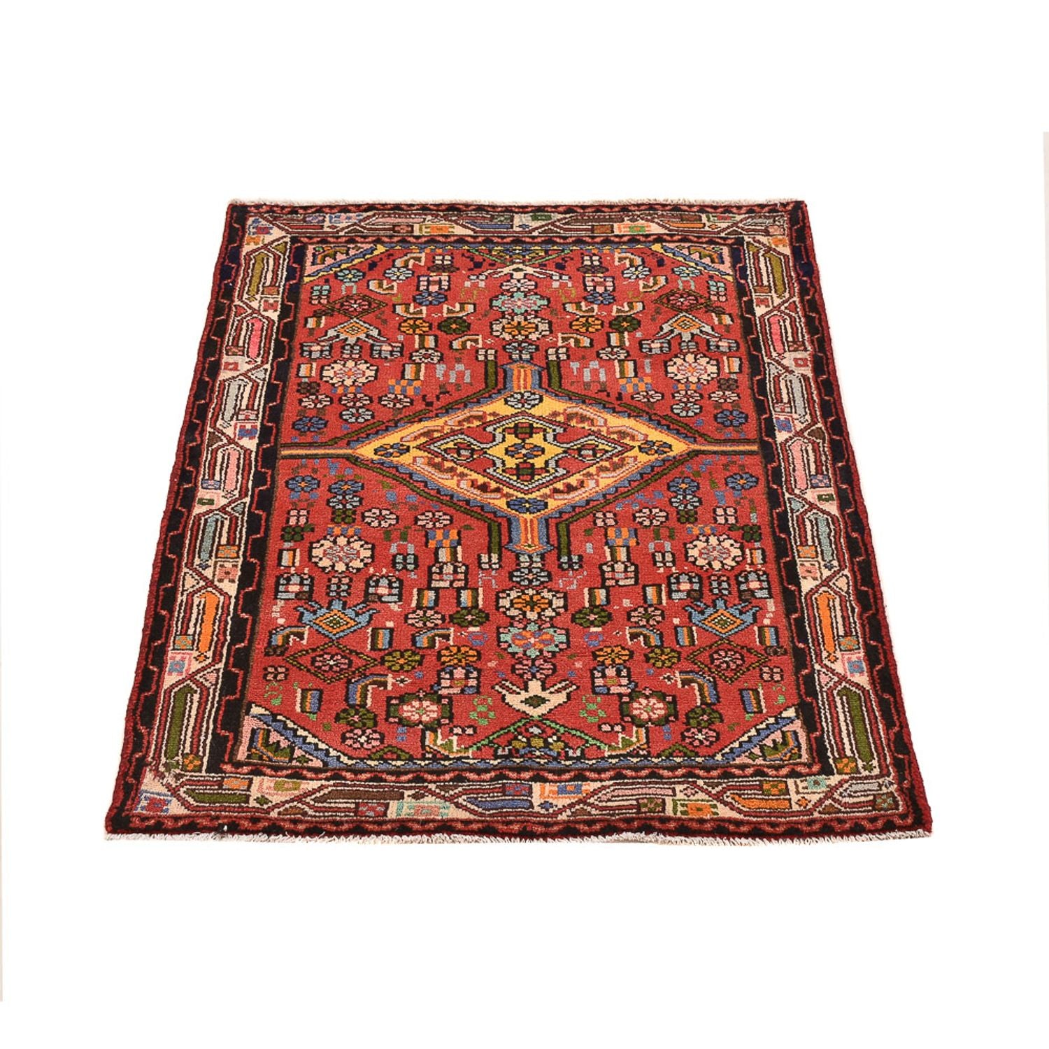 Alfombra persa - Nómada - 105 x 80 cm - rojo