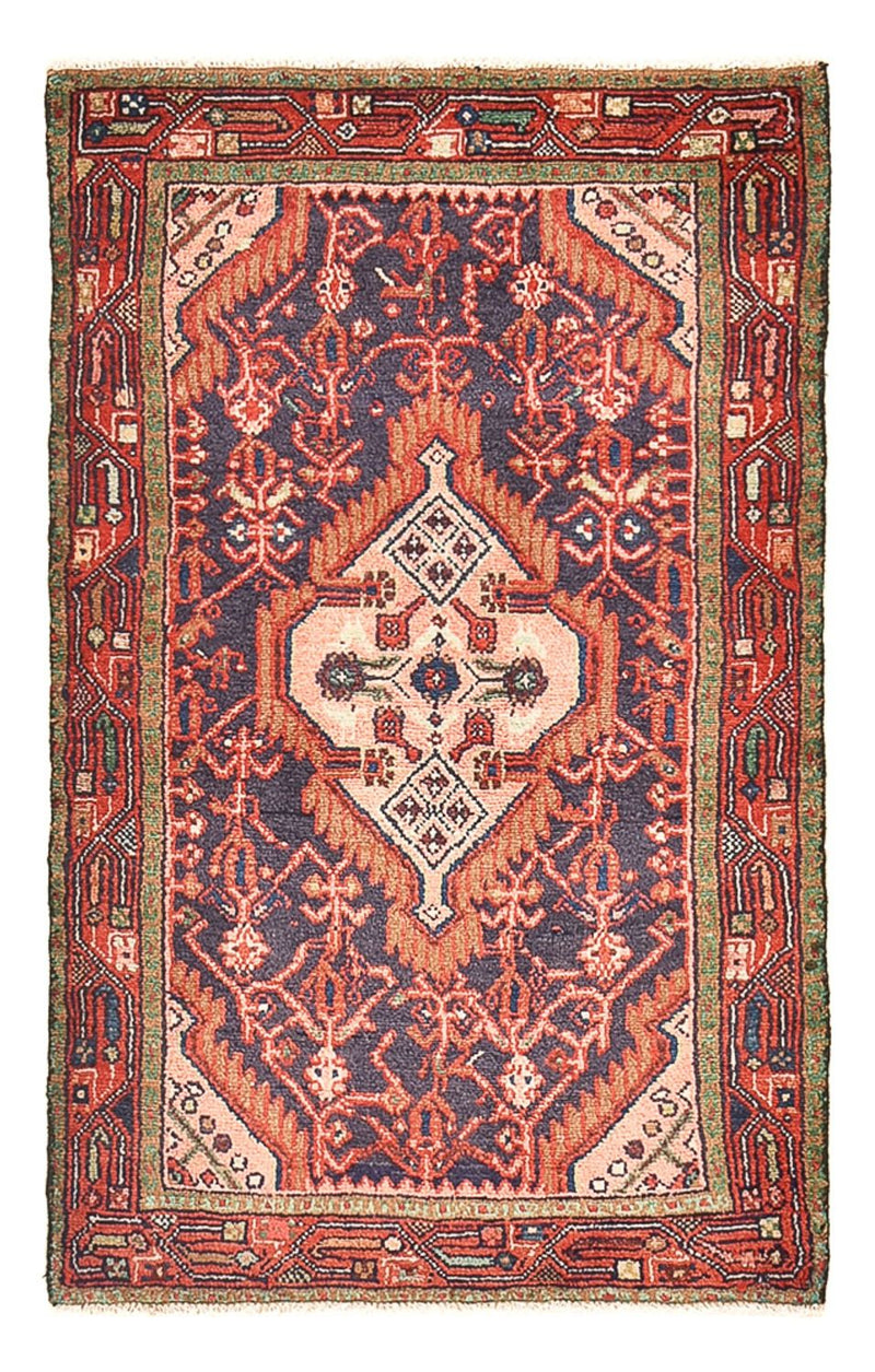 Alfombra persa - Nómada - 128 x 81 cm - rojo claro