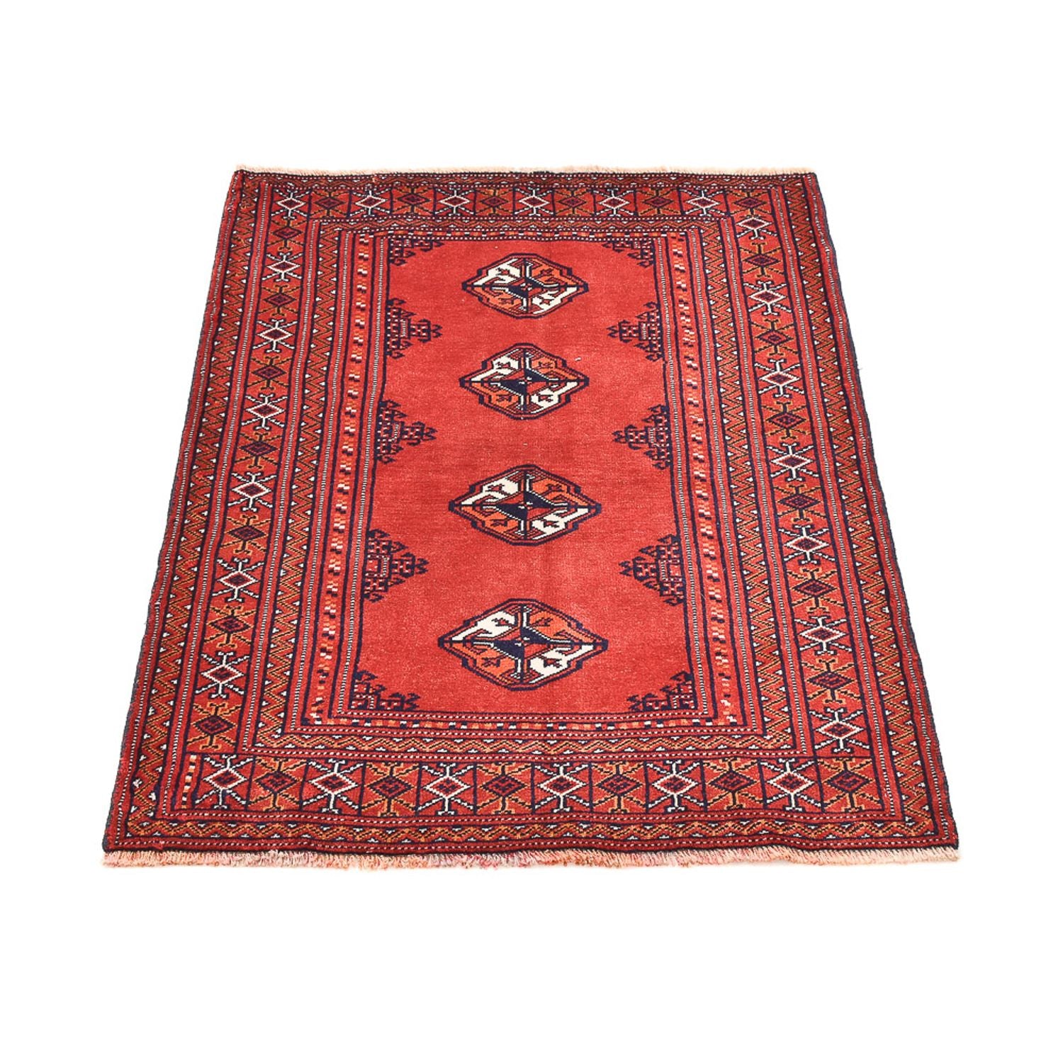 Alfombra Turkaman - 109 x 88 cm - rojo