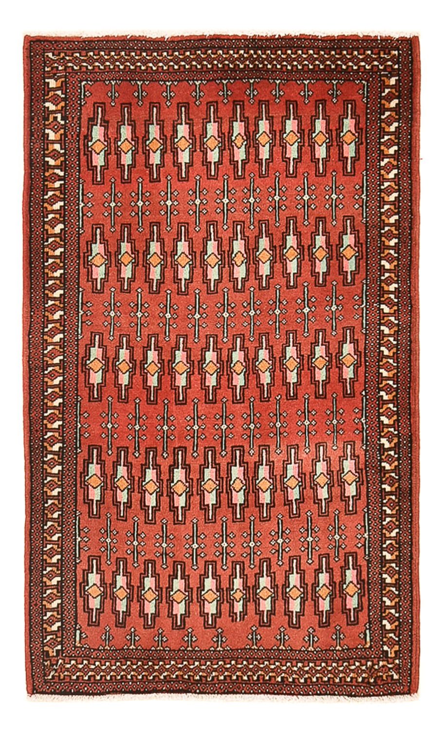 Alfombra Turkaman - 127 x 73 cm - rojo