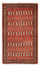 Alfombra Turkaman - 127 x 73 cm - rojo