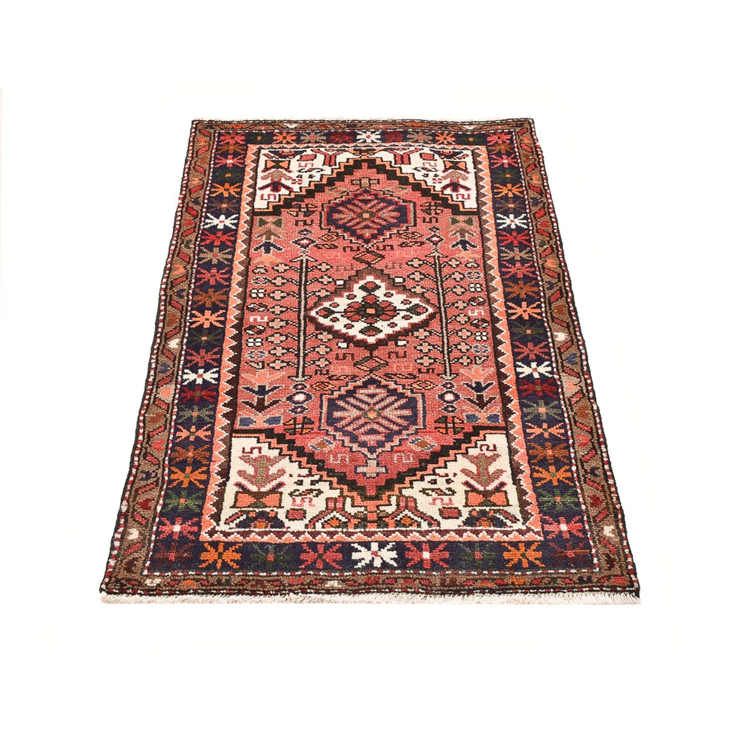 Alfombra persa - Bidjar - 127 x 78 cm - rojo claro