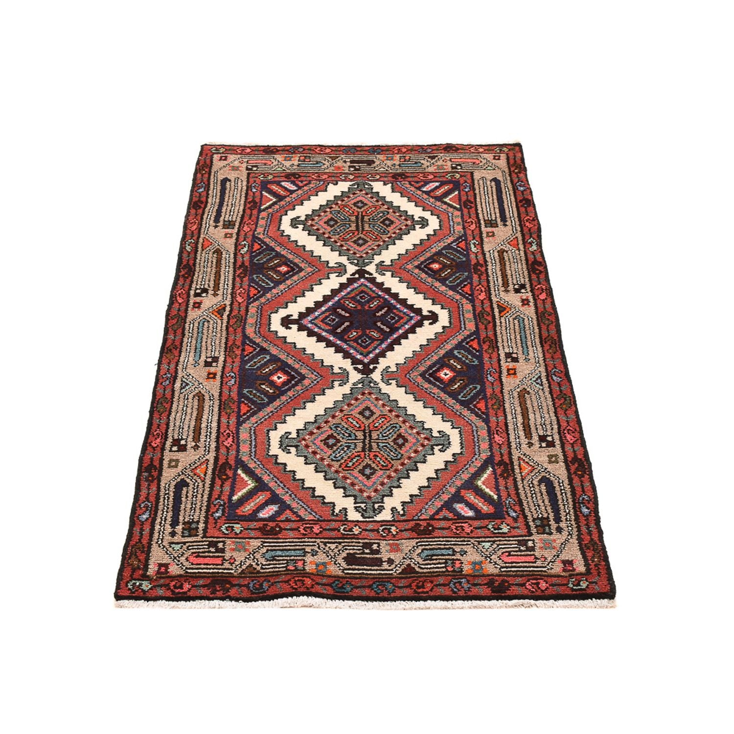 Alfombra persa - Nómada - 130 x 74 cm - multicolor