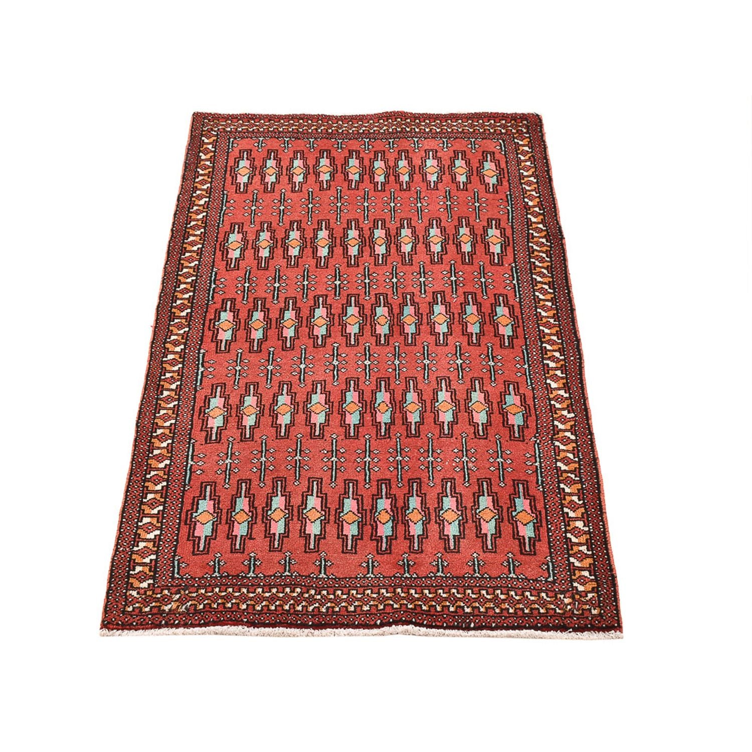 Alfombra Turkaman - 129 x 71 cm - rojo