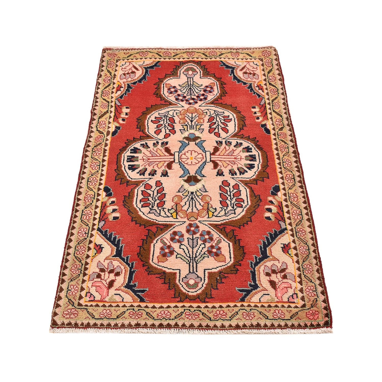 Alfombra persa - Nómada - 131 x 73 cm - rojo