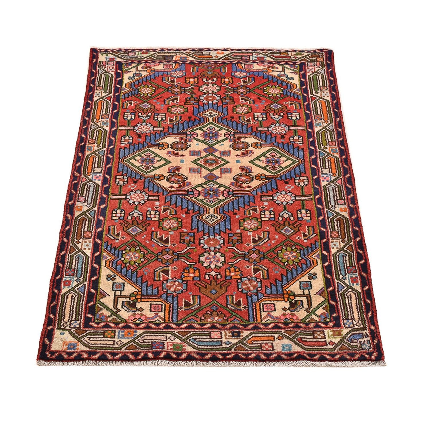 Alfombra persa - Nómada - 134 x 81 cm - rojo