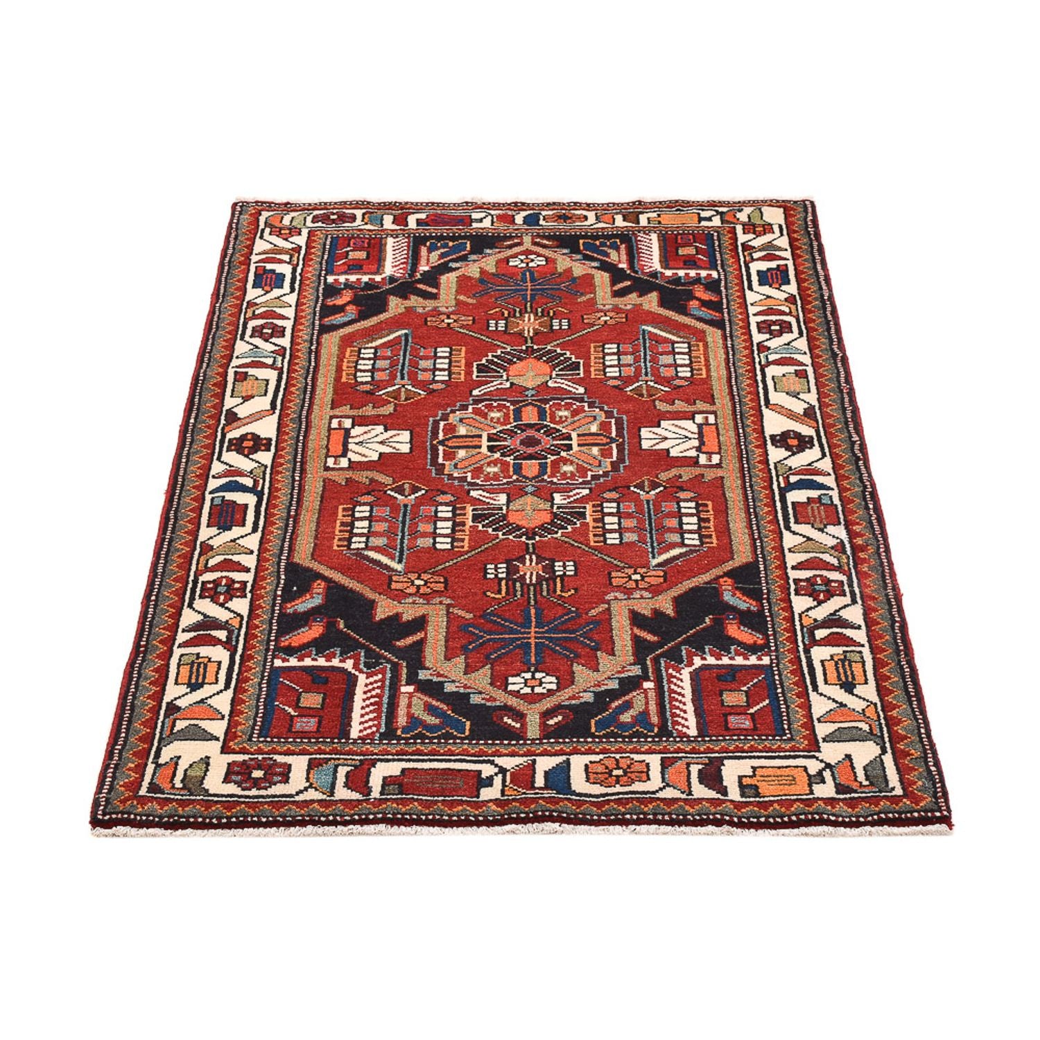 Alfombra persa - Nómada - 137 x 92 cm - rojo