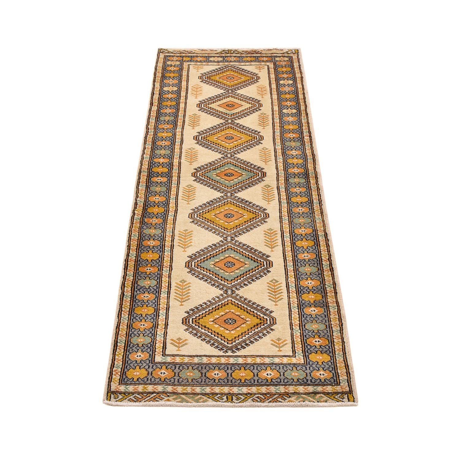 Alfombra de pasillo Alfombra Turkaman - 215 x 65 cm - verde claro