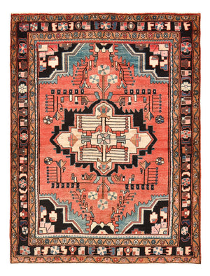 Alfombra persa - Nómada - 210 x 158 cm - rojo claro