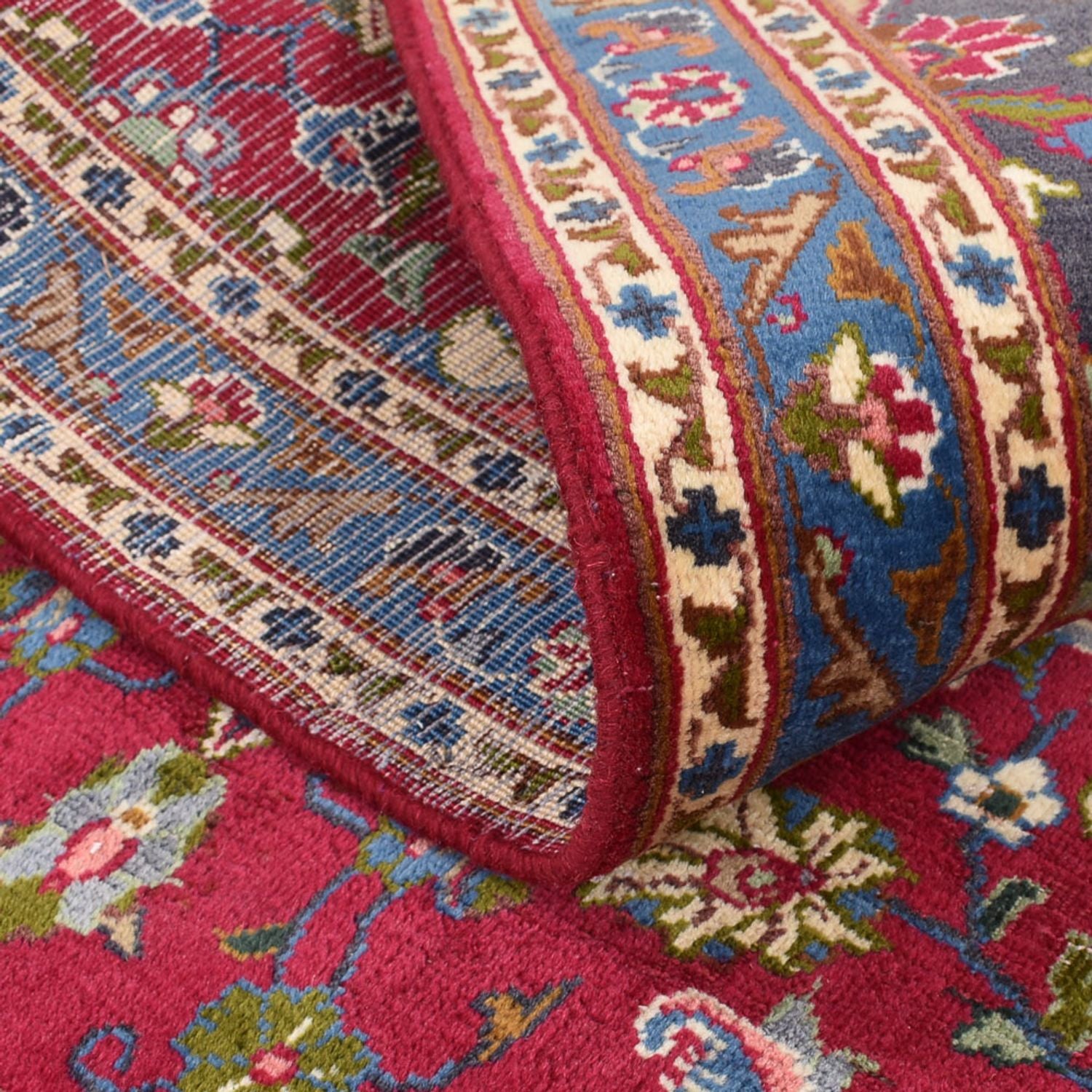 Alfombra de pasillo Alfombra persa - Keshan - 188 x 103 cm - rojo