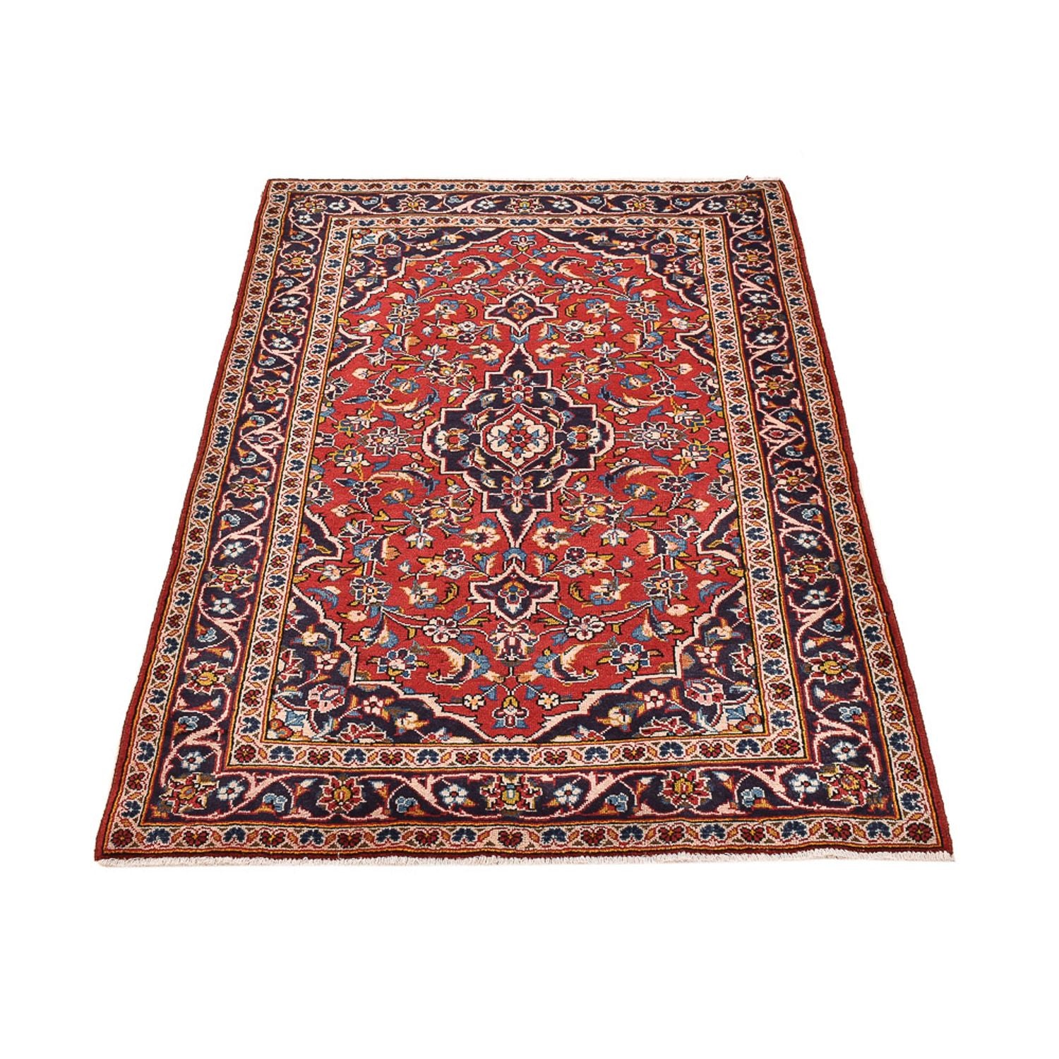 Alfombra persa - Keshan - 149 x 98 cm - rojo