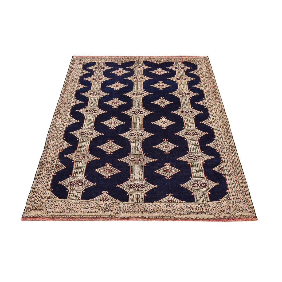 Alfombra Turkaman - 173 x 120 cm - azul oscuro