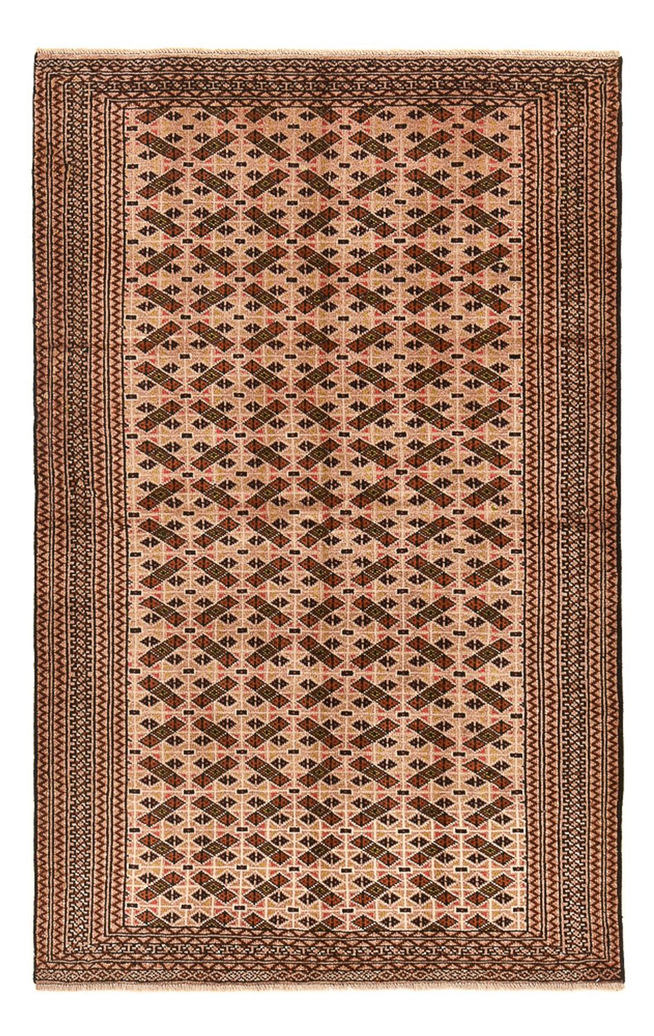 Alfombra Turkaman - 190 x 128 cm - rojo claro
