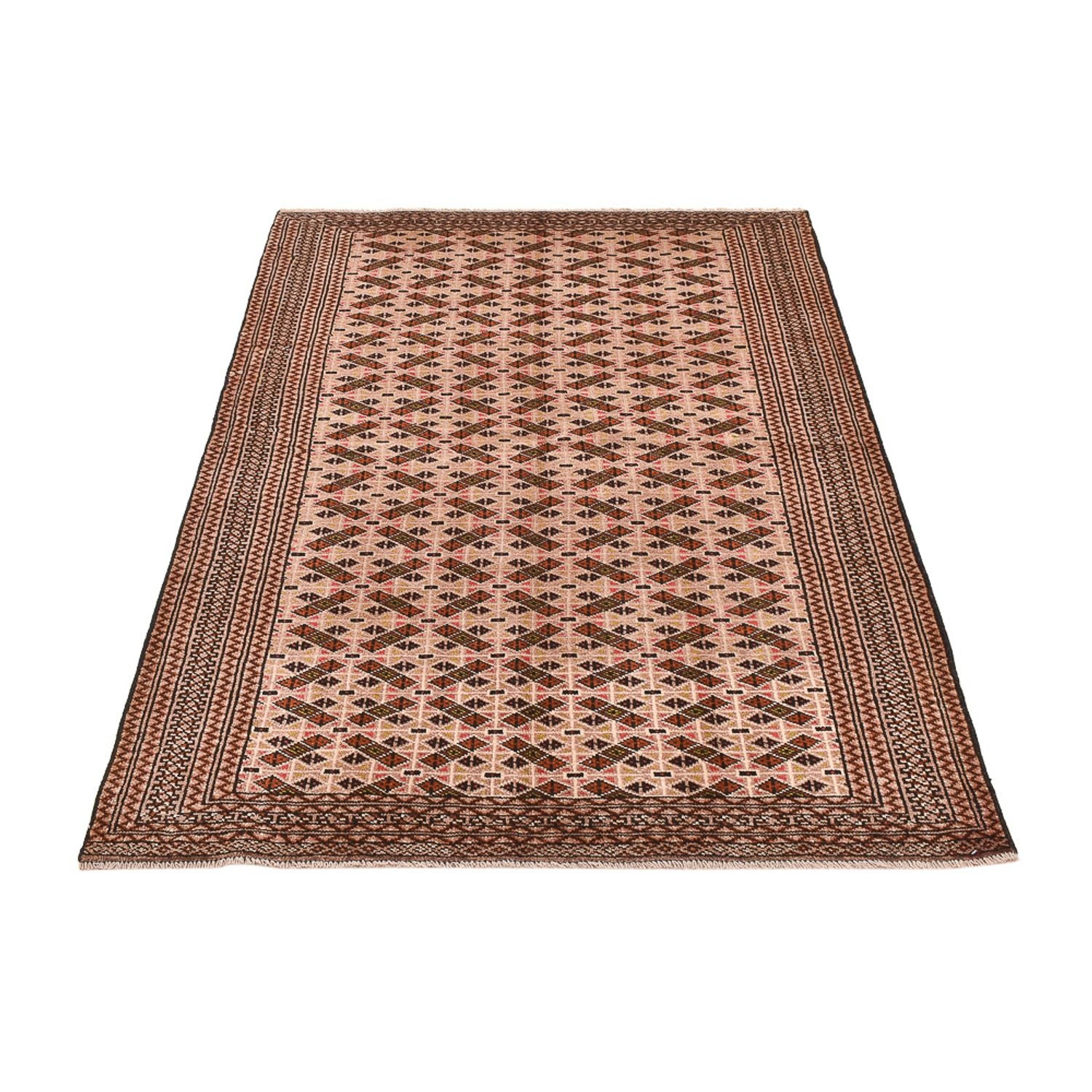 Alfombra Turkaman - 190 x 128 cm - rojo claro