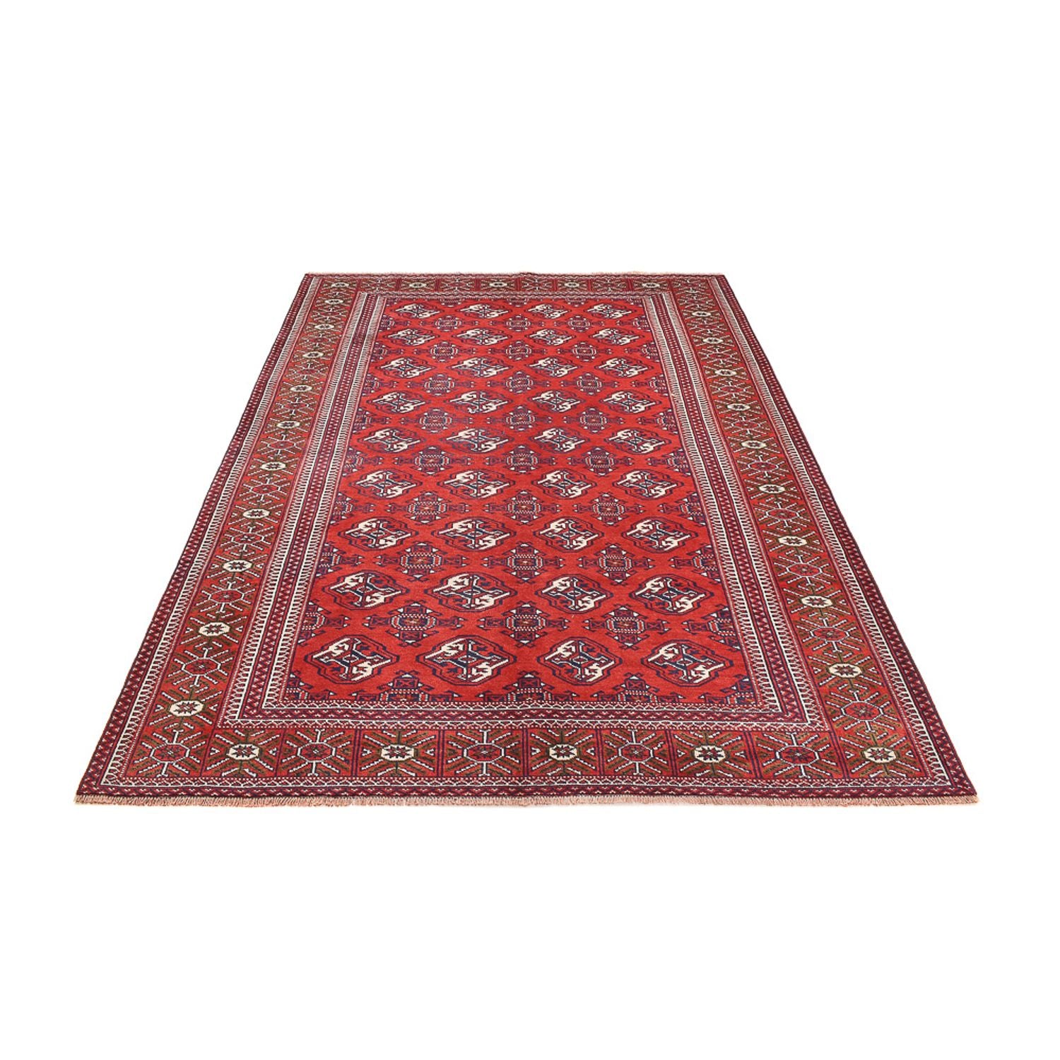 Alfombra Turkaman - 273 x 185 cm - rojo