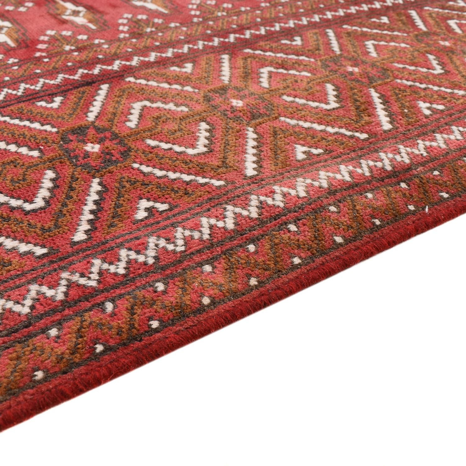 Alfombra Turkaman - 280 x 203 cm - rojo claro