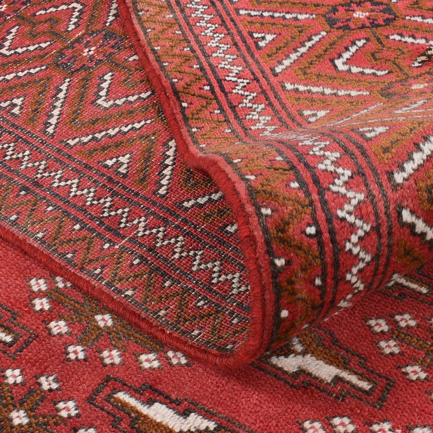 Alfombra Turkaman - 280 x 203 cm - rojo claro