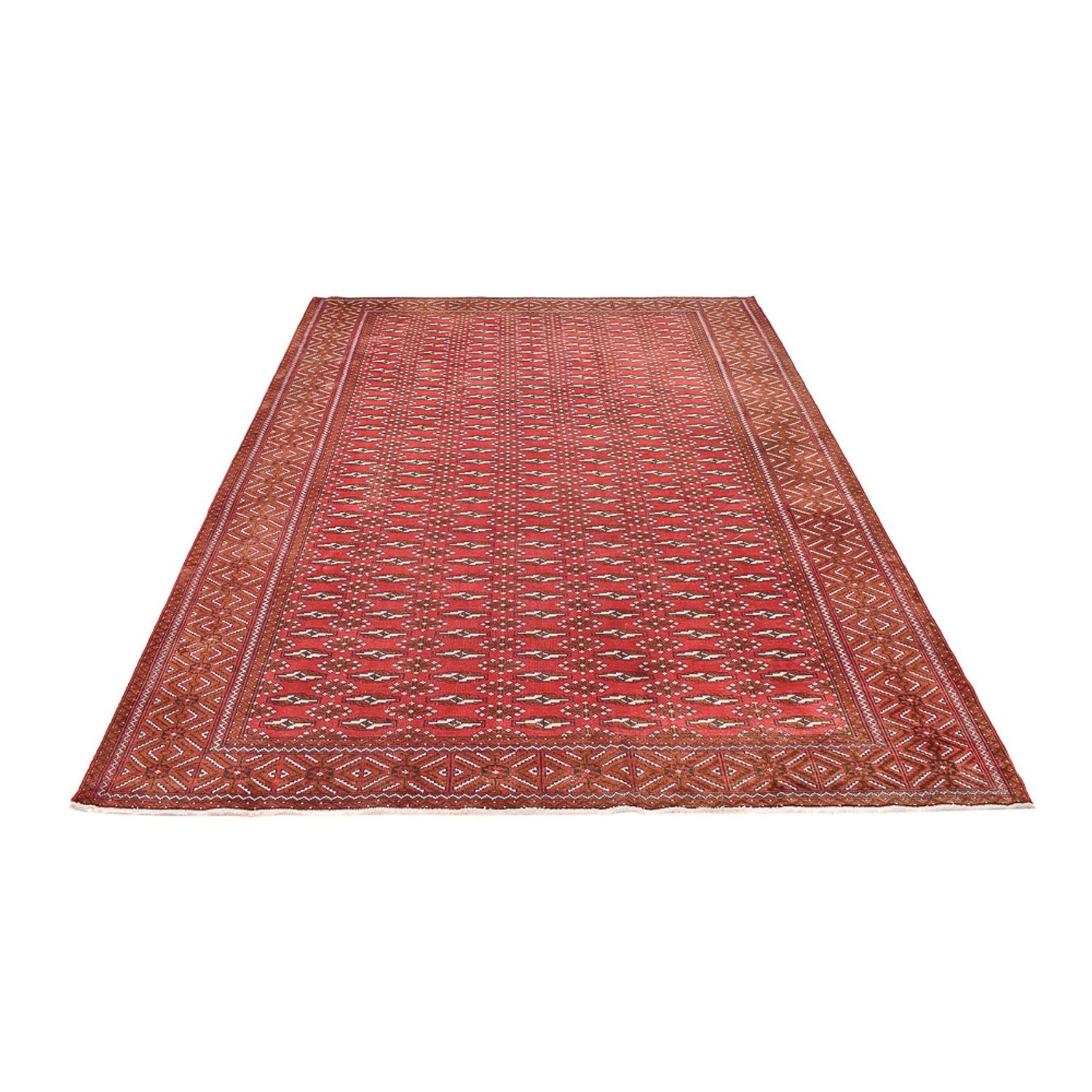 Alfombra Turkaman - 280 x 203 cm - rojo claro