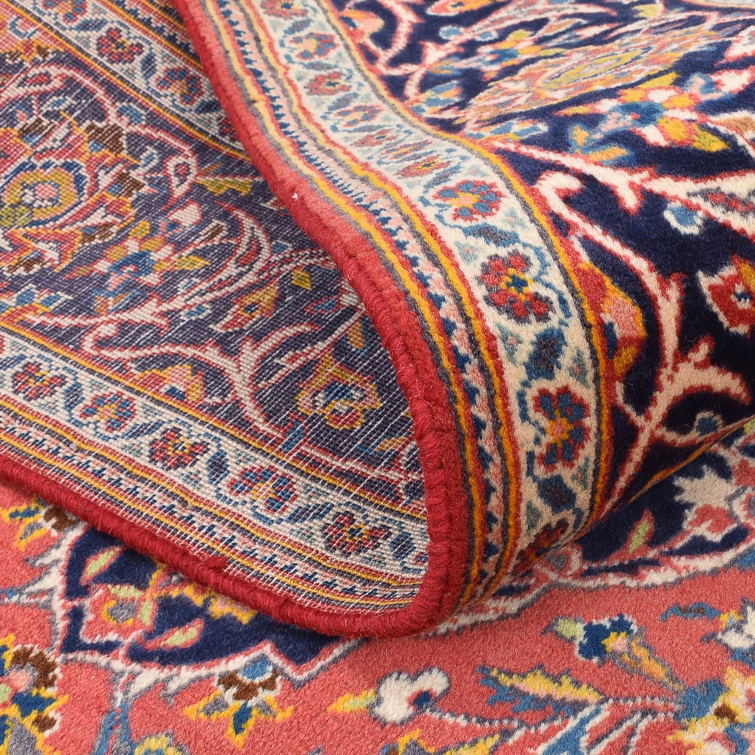 Alfombra persa - Keshan - 205 x 141 cm - rojo claro
