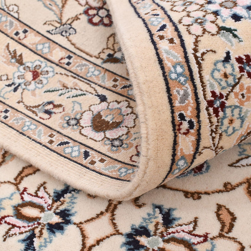 Alfombra de pasillo Alfombra Persa - Nain - Real - 241 x 92 cm - crema