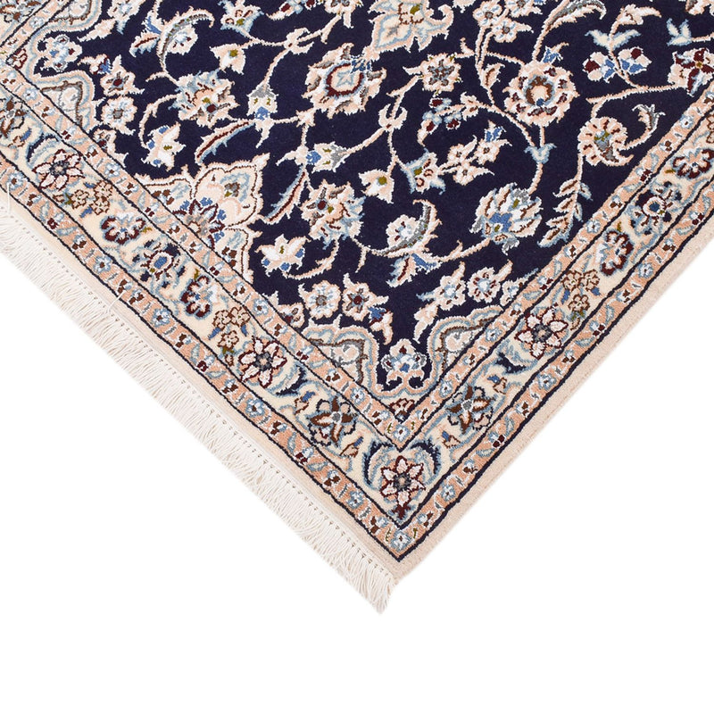 Alfombra de pasillo Alfombra Persa - Nain - Real - 315 x 69 cm - azul oscuro