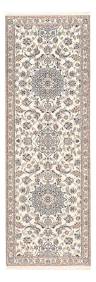 Alfombra de pasillo Alfombra Persa - Nain - Real - 278 x 91 cm - crema