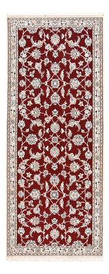Alfombra de pasillo Alfombra Persa - Nain - Real - 215 x 90 cm - rojo