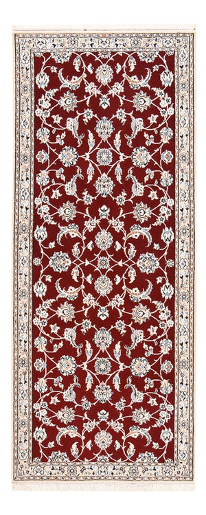 Alfombra de pasillo Alfombra Persa - Nain - Real - 215 x 90 cm - rojo
