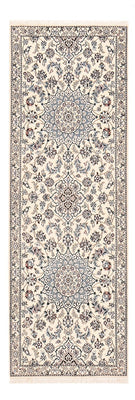 Alfombra de pasillo Alfombra Persa - Nain - Real - 229 x 81 cm - crema