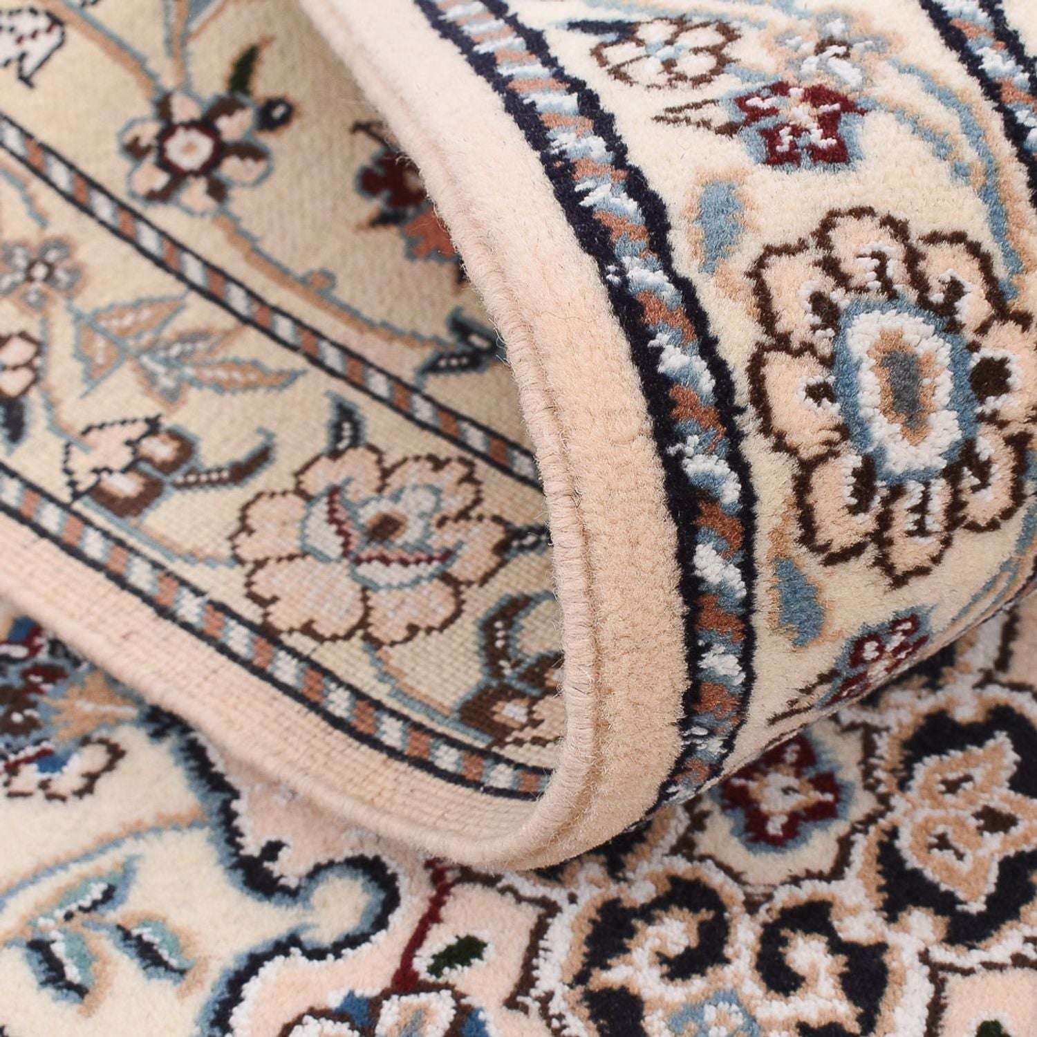 Alfombra de pasillo Alfombra Persa - Nain - Real - 229 x 81 cm - crema