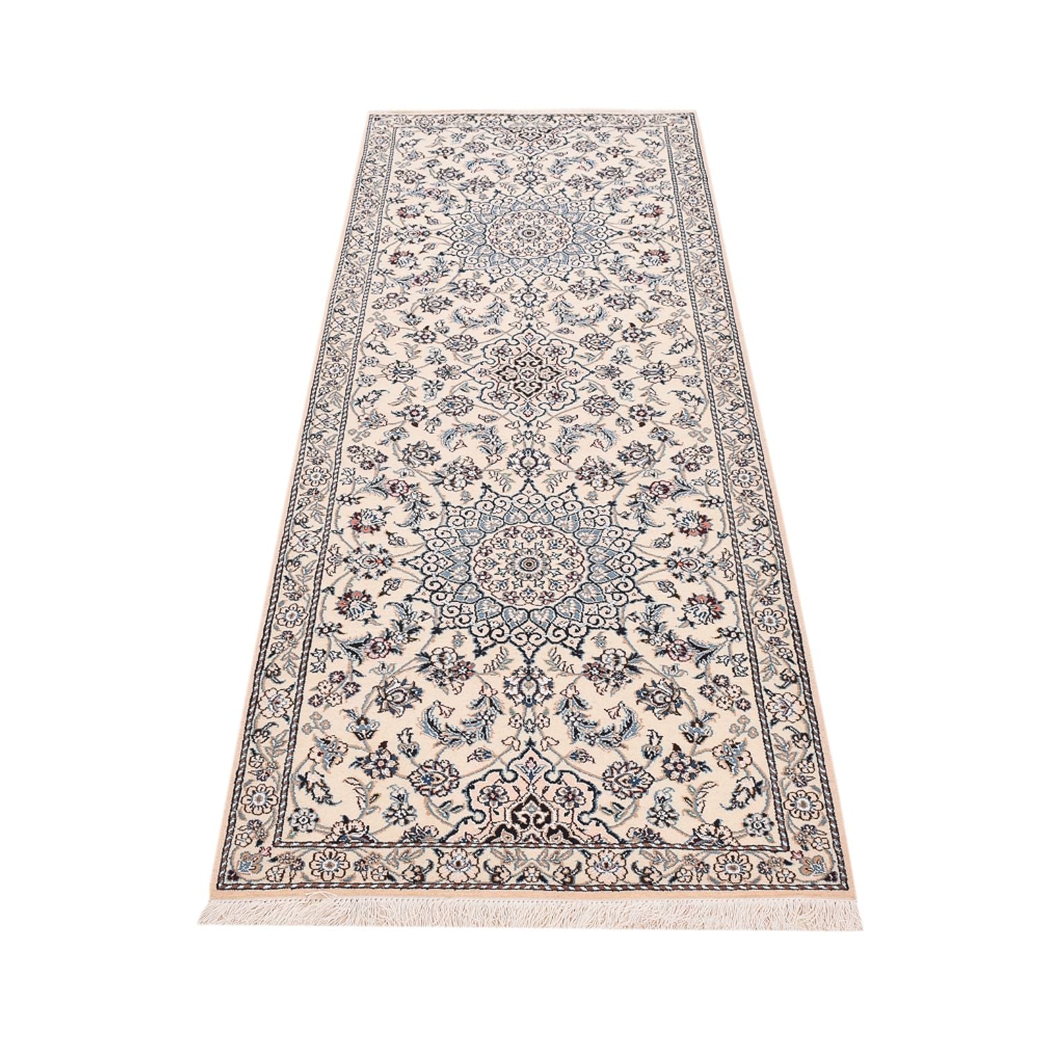 Alfombra de pasillo Alfombra Persa - Nain - Real - 229 x 81 cm - crema