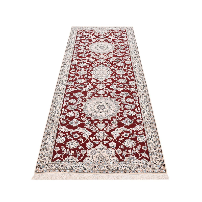 Alfombra de pasillo Alfombra Persa - Nain - Real - 275 x 93 cm - rojo