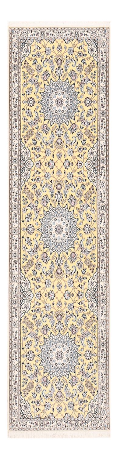 Alfombra de pasillo Alfombra Persa - Nain - Real - 320 x 90 cm - beige