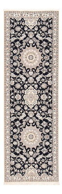 Alfombra de pasillo Alfombra Persa - Nain - Real - 275 x 90 cm - azul oscuro