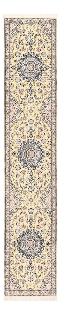 Alfombra de pasillo Alfombra Persa - Nain - Real - 309 x 61 cm - beige