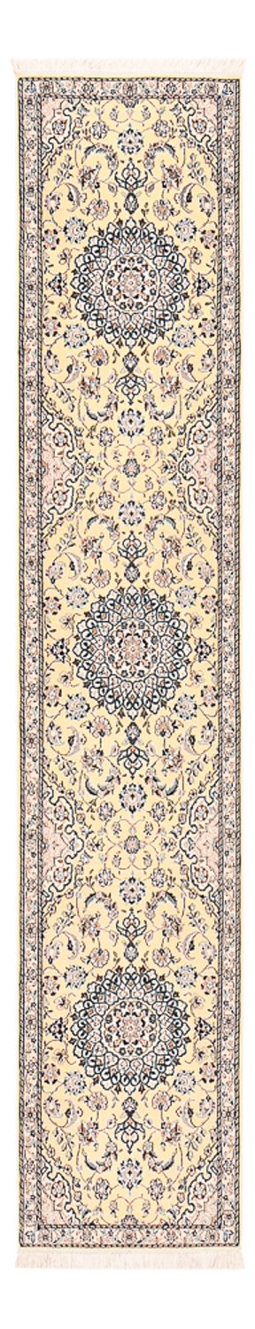 Alfombra de pasillo Alfombra Persa - Nain - Real - 309 x 61 cm - beige