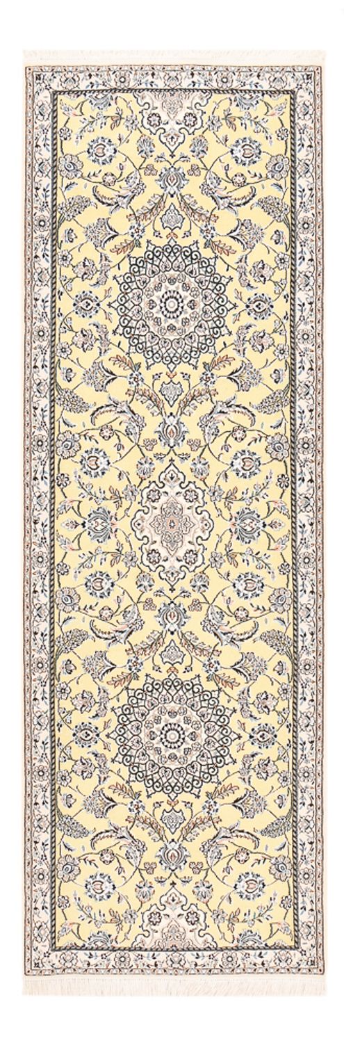 Alfombra de pasillo Alfombra Persa - Nain - Real - 263 x 90 cm - beige