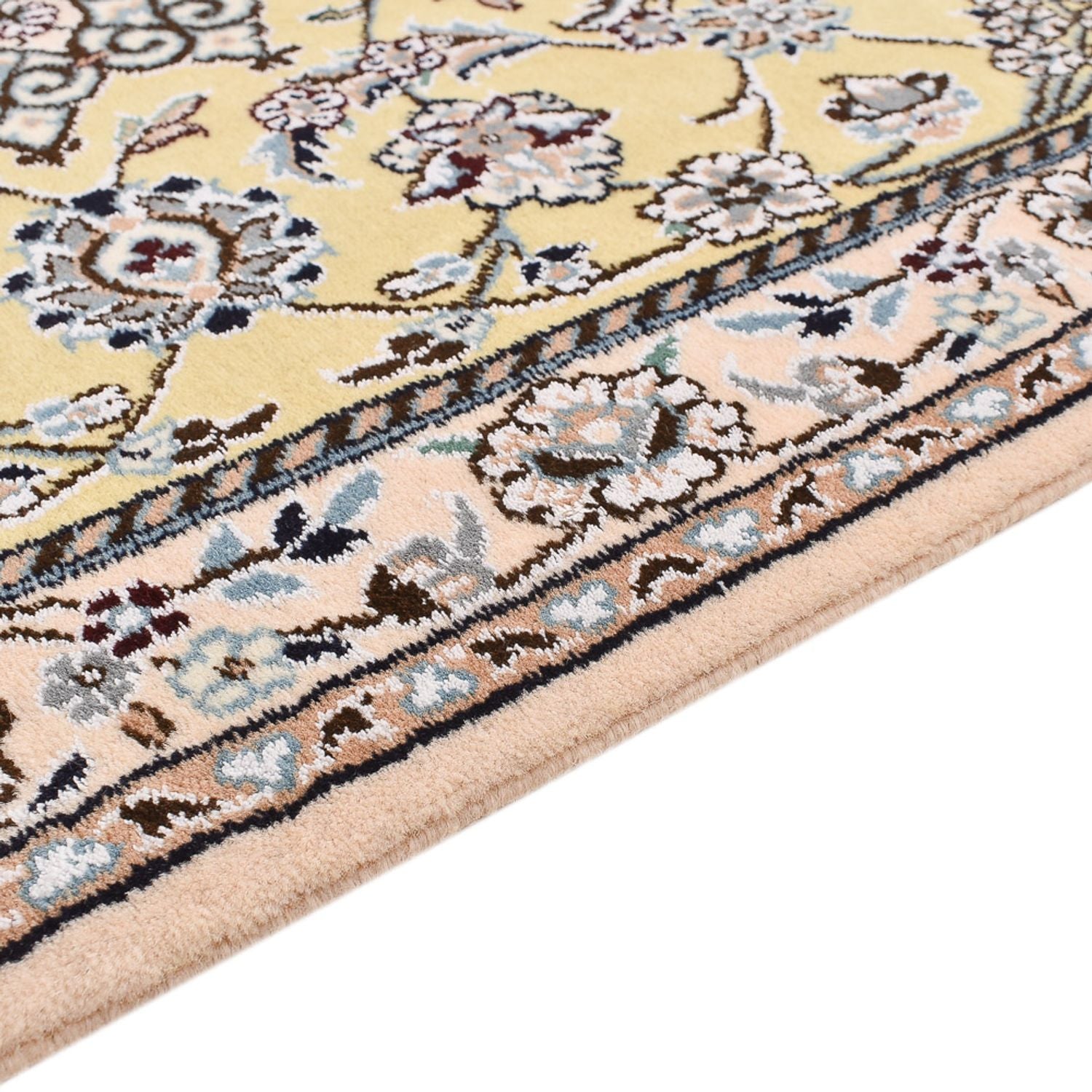Alfombra de pasillo Alfombra Persa - Nain - Real - 263 x 90 cm - beige