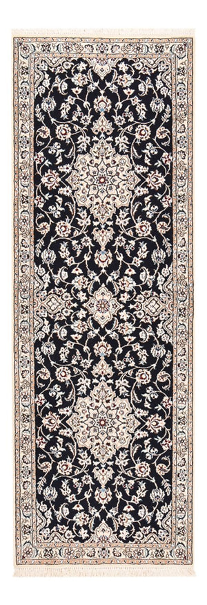 Alfombra de pasillo Alfombra Persa - Nain - Real - 213 x 72 cm - azul oscuro