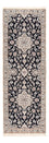 Alfombra de pasillo Alfombra Persa - Nain - Real - 213 x 72 cm - azul oscuro