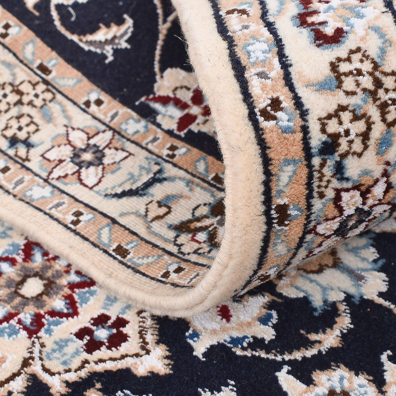 Alfombra de pasillo Alfombra Persa - Nain - Real - 213 x 72 cm - azul oscuro
