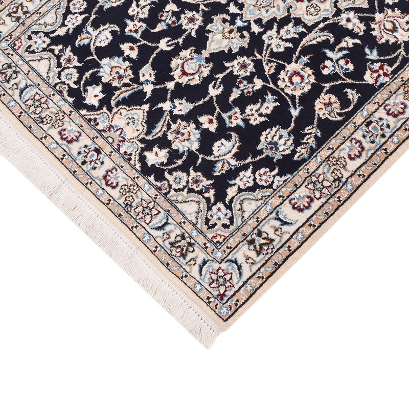 Alfombra de pasillo Alfombra Persa - Nain - Real - 220 x 72 cm - azul oscuro