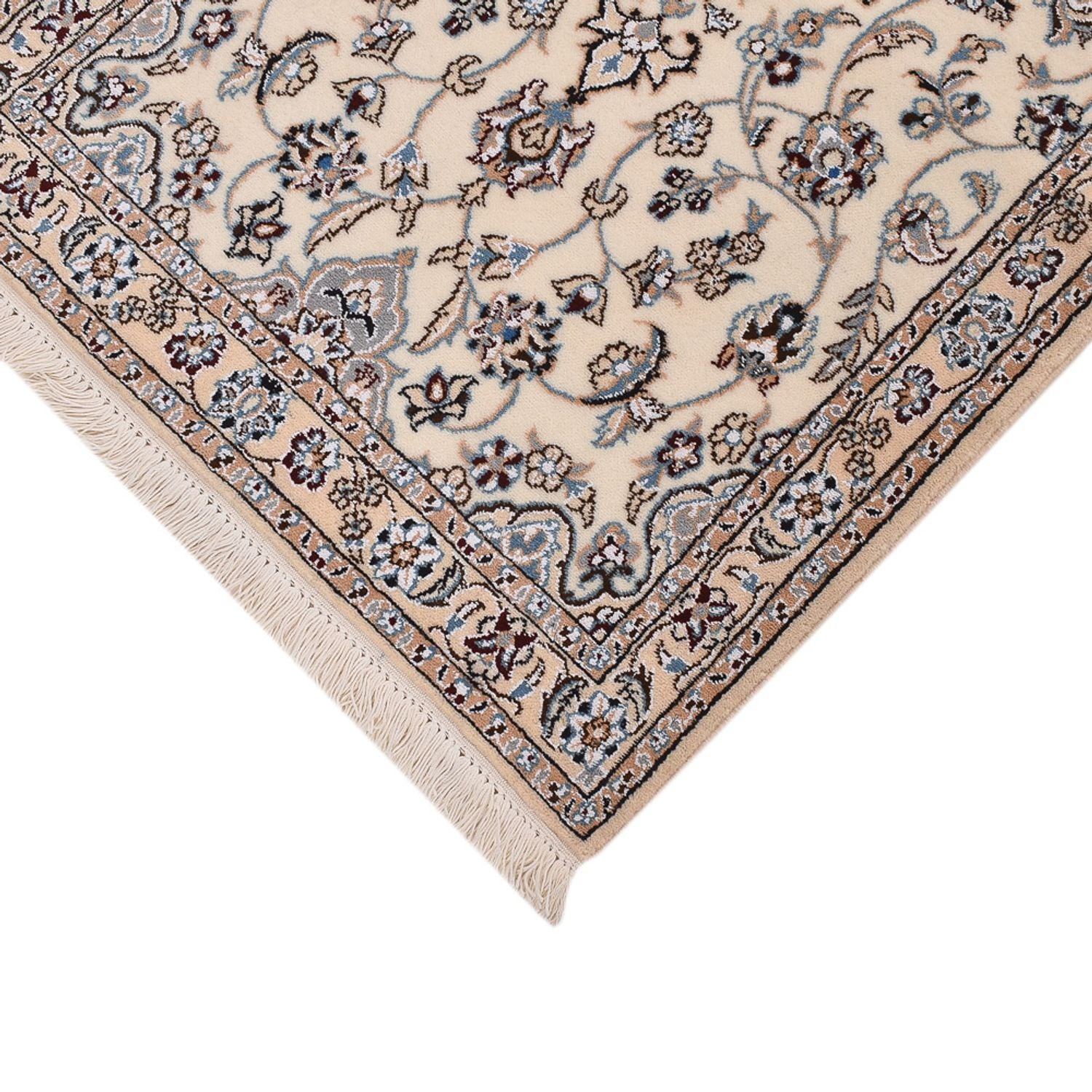 Alfombra de pasillo Alfombra Persa - Nain - Real - 220 x 70 cm - crema