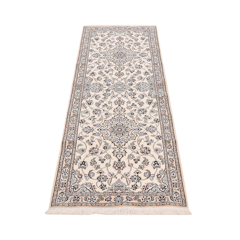 Alfombra de pasillo Alfombra Persa - Nain - Real - 220 x 70 cm - crema