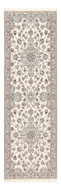 Alfombra de pasillo Alfombra Persa - Nain - Real - 215 x 71 cm - crema